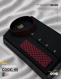 Premium Black & Red Contrast Embroidery কোড-45 - Shahriar Premium